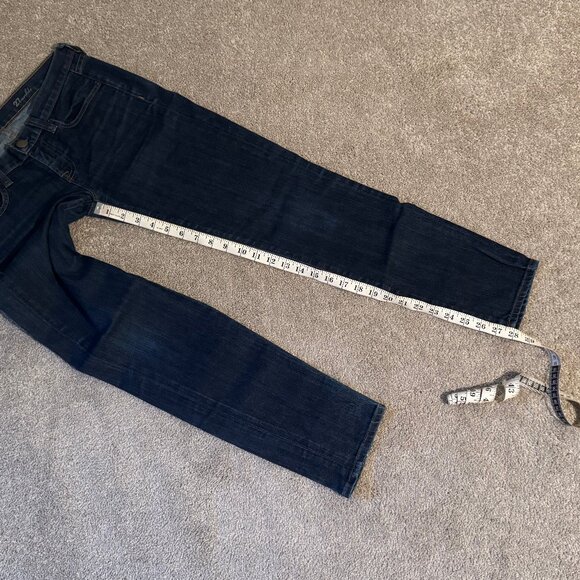 J Crew Low Rise Toothpick Skinny Ankle Jeans Dark Wash Stretch Sz 27 (31x28) EUC - Picture 12 of 13